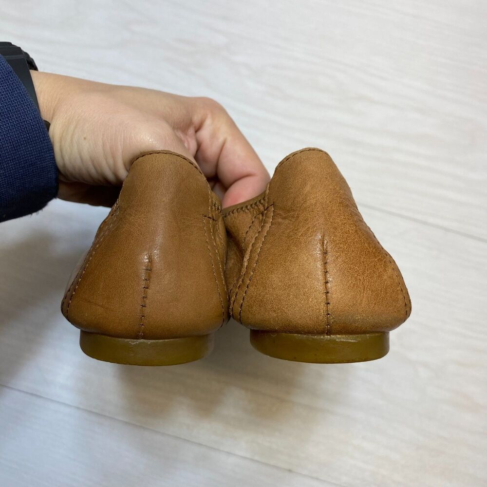Born Julianne Ballet Flats Womens Size 9M Tan Leather Round Toe Classic Slip On - Picture 4 of 9
